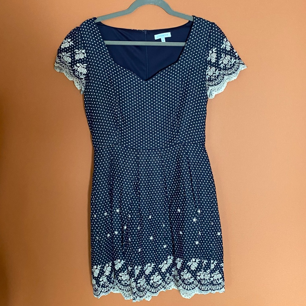 Short Sleeve Embroidered Dress